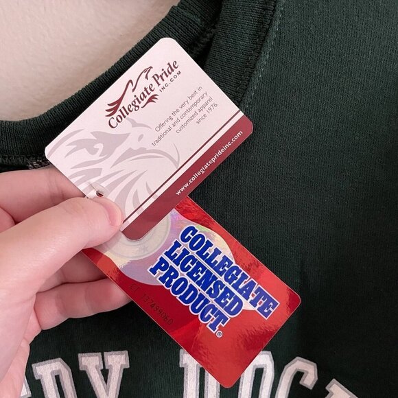 Collegiate License Slippery Rock Univ. Wmn SZ 2 X Green Grandma Sweatshirt NWT - Picture 3 of 6